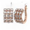 Image 3 : 6.3 ctw Oval Diamond Designer Earrings 18K Rose Gold - REF-765M9G