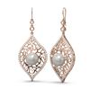 Image 2 : 2.78 ctw Diamond & Pearl Earrings 18K Rose Gold - REF-262K2Y