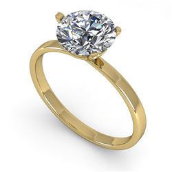 1.51 ctw Certified VS/SI Diamond Engagment Ring Martini 14k Yellow Gold - REF-514K8Y