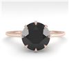 Image 1 : 2.0 ctw Black Diamond Designer Engagment Ring 18k Rose Gold - REF-73G5W
