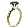 Image 3 : 2.50 ctw Fancy Black Diamond Solitaire Engagment Ring 10k Yellow Gold - REF-57Y8X
