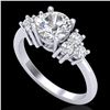 Image 1 : 1.5 ctw VS/SI Diamond Solitaire Ring 18k White Gold - REF-409H3R