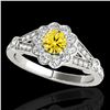Image 1 : 1.65 ctw Certified SI/I Fancy Intense Yellow Diamond Ring 10k White Gold - REF-204Y5X