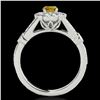 Image 2 : 1.65 ctw Certified SI/I Fancy Intense Yellow Diamond Ring 10k White Gold - REF-204Y5X