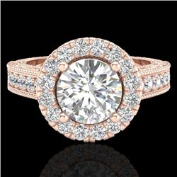 2.25 ctw Vintage VS/SI Diamond Engagment Ring 7 14k Rose Gold - REF-541X8A