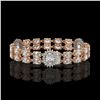 Image 1 : 14.86 ctw Rare Oval Diamond Bracelet 18K Rose Gold - REF-2152X8A