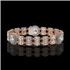 Image 2 : 14.86 ctw Rare Oval Diamond Bracelet 18K Rose Gold - REF-2152X8A