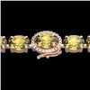 Image 1 : 19.25 ctw Citrine & VS/SI Diamond Micro Pave Bracelet 14k Rose Gold - REF-109R3K