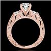 Image 2 : 1.38 ctw Certified Diamond Solitaire Antique Ring 10k Rose Gold - REF-201M8G