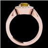 Image 2 : 1.4 ctw Certified SI/I Fancy Intense Yellow Diamond Ring 10k Rose Gold - REF-204X5A