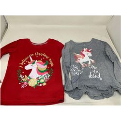 Lot of 2 Girls small long sleave tops