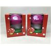 Image 1 : LED Push Light Mushrooms (2ct) Pink