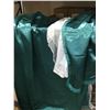 Image 1 : Teal Polyester Curtains with White Organza Backing (set of 2 Panels)
