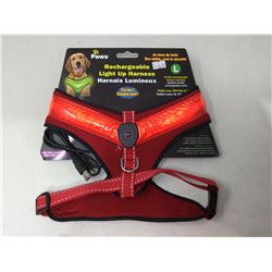 Paws Rechargeable Light-up Harness (L)
