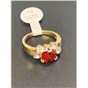Image 5 : Ladies NEW 1.1 Carat ruby Style Gemstone 14K G.Plated anniversary ring size 8 ( 18mm)