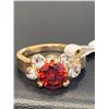 Image 6 : Ladies NEW 1.1 Carat ruby Style Gemstone 14K G.Plated anniversary ring size 8 ( 18mm)