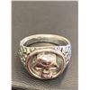 Image 2 : Men's Biker Skull SterlingSilver ring