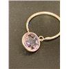 Image 2 : Ladies NEW 10K Gold endless hoop 6.8 Carat Amethyst Earrings with appraisal certificate value $1245.