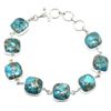 Image 1 : Silver Turquoise(23.4ct) Bracelet (~weight 14.85g), Suggested Retail Value $750 (Estimated Selling P