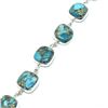 Image 2 : Silver Turquoise(23.4ct) Bracelet (~weight 14.85g), Suggested Retail Value $750 (Estimated Selling P