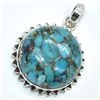 Image 3 : Silver Turquoise(16.2ct) Pendant (~weight 6.55g), Suggested Retail Value $120 (Estimated Selling Pri