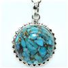 Image 4 : Silver Turquoise(16.2ct) Pendant (~weight 6.55g), Suggested Retail Value $120 (Estimated Selling Pri