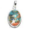 Image 1 : Silver Oster Turquoise(9.9ct) Pendant (~weight 3.8g), Suggested Retail Value $120
