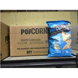 Case of Popcorners White Cheddar Popped Corn Chips (12 x 142g)