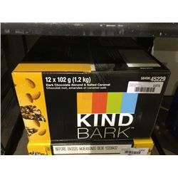 Case of Kind Bark Dark Chocolate Almond & Salted Caramel Snack (12 x 102g)