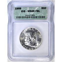 1956 FRANKLIN HALF DOLLAR ICG MS-65 FBL