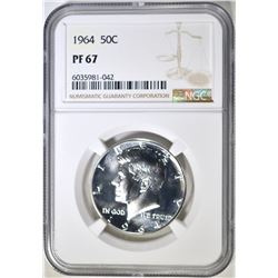 1964 KENNEDY HALF DOLLAR NGC PF-67