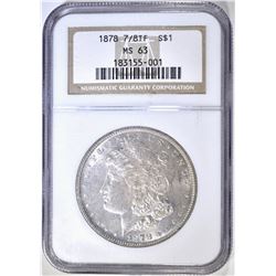 1878 7/8 TF MORGAN DOLLAR NGC MS-63
