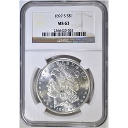 1897-S MORGAN DOLLAR NGC MS-63