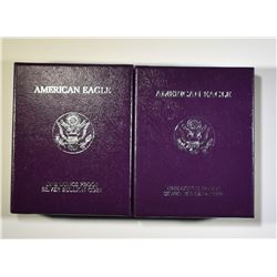 2 1986-S AMERICAN SILVER EAGLE PROOFS