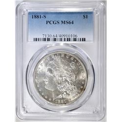 1881-S MORGAN DOLLAR PCGS MS-64