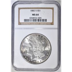 1882-S MORGAN DOLLAR NGC MS-64