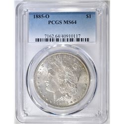 1885-O MORGAN DOLLAR PCGS MS-64