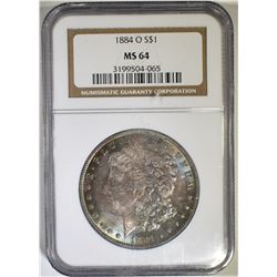 1884-O MORGAN DOLLAR  NGC MS-64