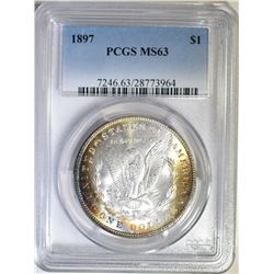 1897 MORGAN DOLLAR  PCGS MS-63