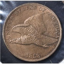 1858 FLYING EAGLE CENT  CH BU