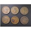 Image 1 : LOT OF 6 LARGE CENTS:
