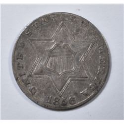 1856 3-CENT SILVER  NICE ORIG UNC