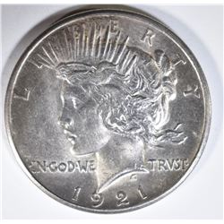 1921 PEACE DOLLAR  GEM BU  FULL STRIKE