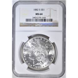 1882-S MORGAN DOLLAR NGC MS-64