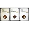Image 1 : 1962, 63 & 64 LINCOLN CENTS NGC PF-67 RED