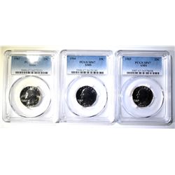 SMS QUARTER SET, ALL PCGS SP-67