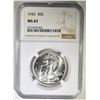Image 1 : 1943 WALKING LIBERTY HALF DOLLAR NGC MS-63