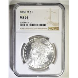 1885-O MORGAN DOLLAR NGC MS-64