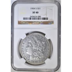 1904-S MORGAN DOLLAR NGC XF-40