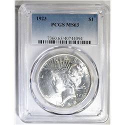 1923 PEACE DOLLAR PCGS MS-63
